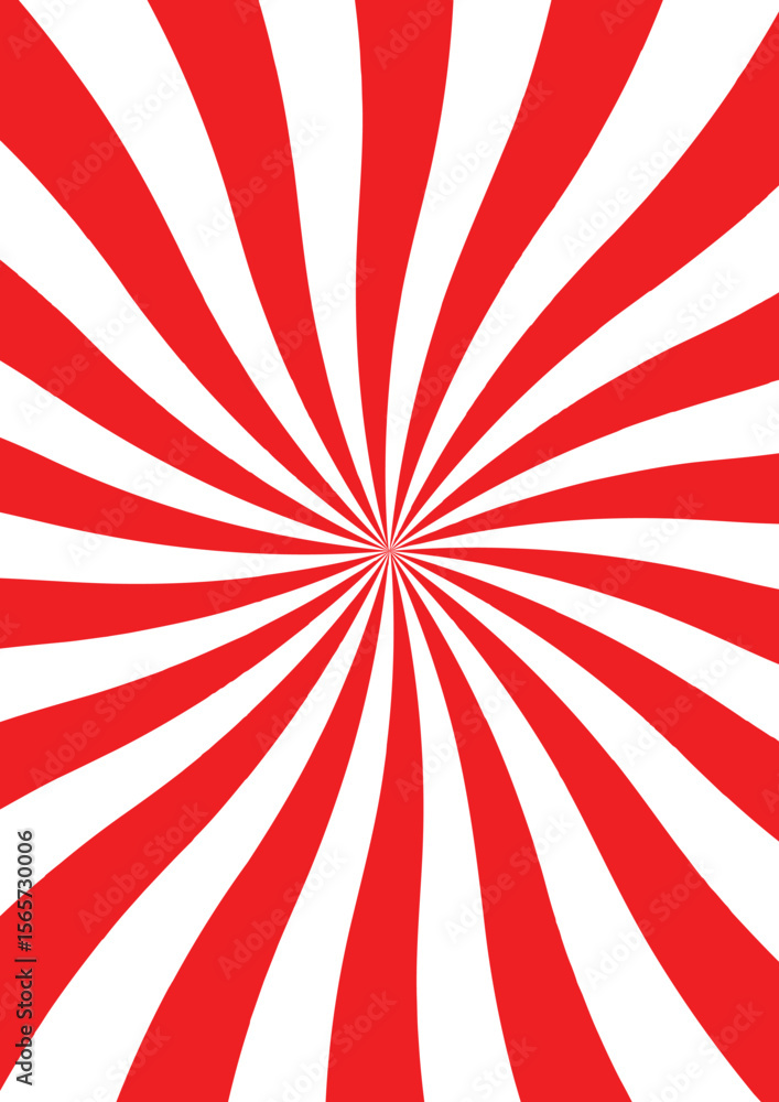 Aufkleber sunburst red color background in red color