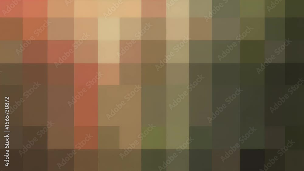 Aufkleber abstract mosaic pattern in shades of brown orange and green creating a geometric and textured backdr
