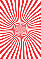 Fototapeta premium Sunburst background design in red color with portrait mode