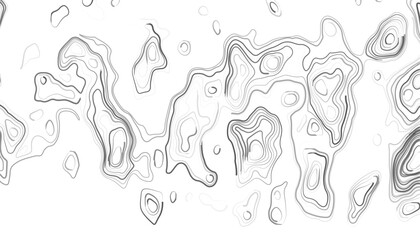 Abstract design of topographic contour lines on a clean white background, Designed in vector style, perfect for use in geographic.