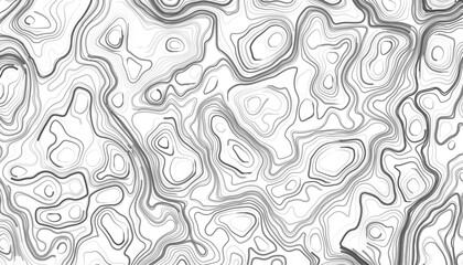 Abstract design of topographic contour lines on a clean white background, Designed in vector style, perfect for use in geographic.