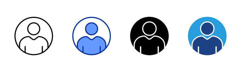 User Profile icon sheet multiple style collection