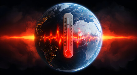 Global Warming: A Visual Representation of Rising Temperatures and Environmental Threats