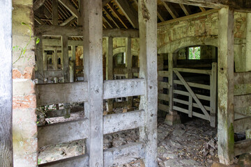 Old wooden stables in England