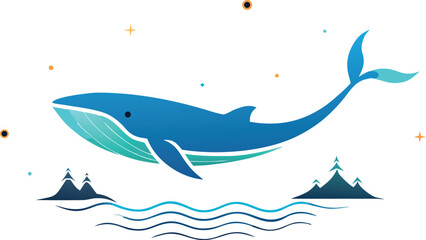 Obraz premium one-line-art-of-a-whale--ocean-conservation-and-ma (1)_processed.eps