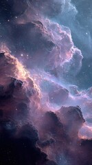Colorful Cosmic Nebula: Ethereal Stellar Universe Background