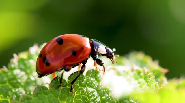 ladybug on a grass