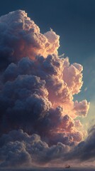 Dramatic Clouds at Dusk: Majestic Sky Landscape