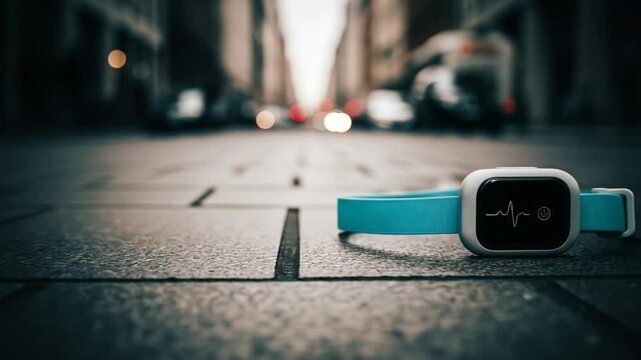 Lost Pet Tracker Lies on City Street