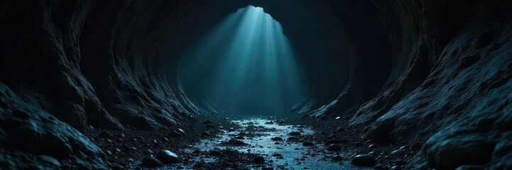 Mysterious dark subterranean scene, textured black background with subtle shadows and hints of unseen depth Ideal for gothic, fantasy, horror, and mystery themes , obscure, cavern