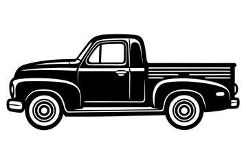 Vector illustration of vintage and modern cars, trucks, and other vehicles