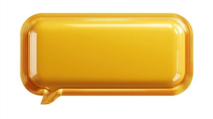 Glossy speech bubble overlay mockup for text, message, dialogue on a clean, white background