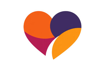 Colorful Heart shapes form Together for Harmony and Joy Concept