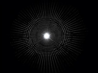 Cosmic Tunnel Vision: An abstract image showcases a tunnel of light emanating from a central point, symbolizing the journey through space.