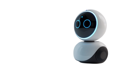 AI-powered home assistant robot,Transparent background, PNG file
