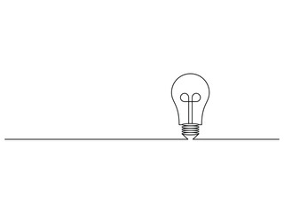 creative linear idea concept sign bulb design, think isolated on transparent background