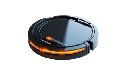 Automatic robotic vacuum cleaner Transparent background, PNG file