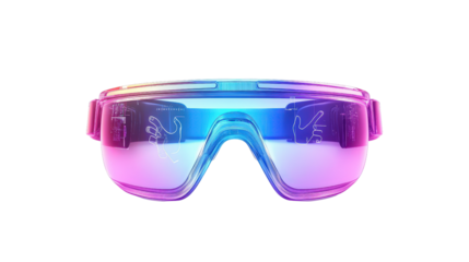 AR glasses with gesture control, Transparent background, PNG file