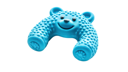 Baby teething toy with texture Transparent background, PNG file