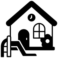 kindergarten building icon