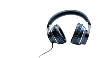 Bluetooth headset with noise reduction, Transparent background, PNG file