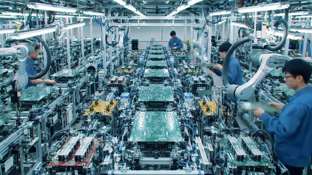 Assembling Electronic Circuit Boards in Factory Automation