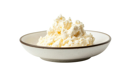 Butter pat on small plate Transparent background, PNG file