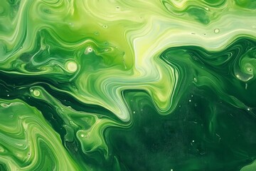 Abstract Fractal Green Pattern. green background