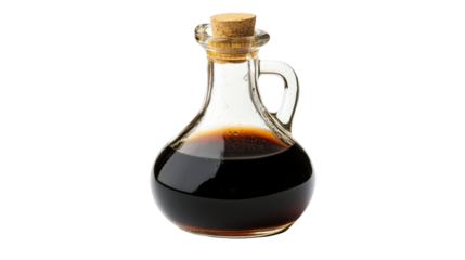 Bottle of balsamic vinegar Transparent background, PNG file