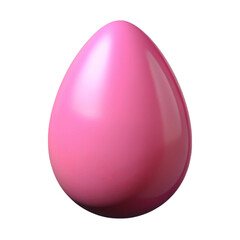 Pink egg shaped object on black background rendering of easter or beauty