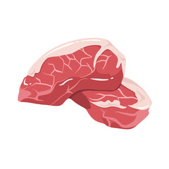 Illustration of Two Raw Sirloin Steaks