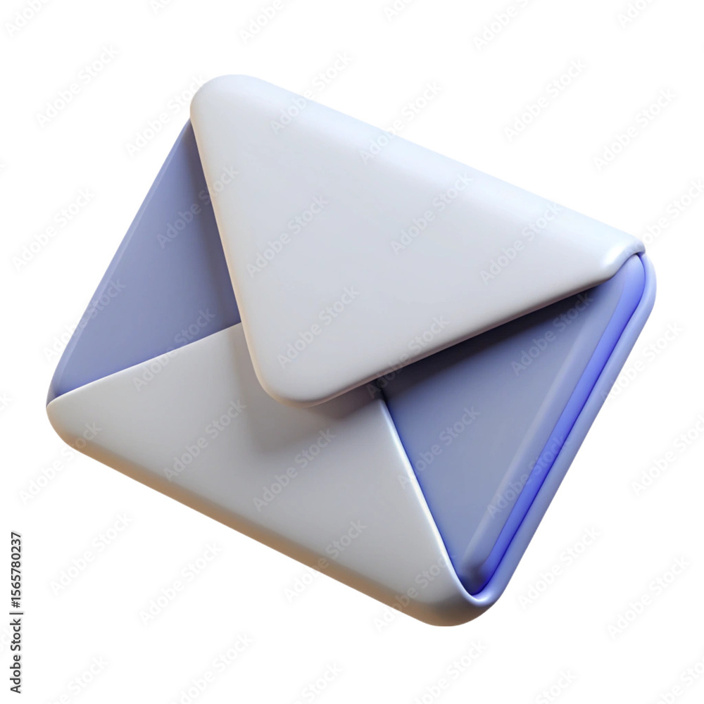 Fototapete a modern 3d rendered email envelope isolated on a black background for digital communication