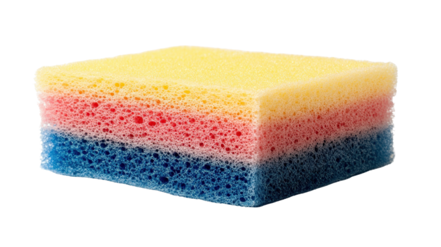 Cleaning sponge with handle Transparent background, PNG file