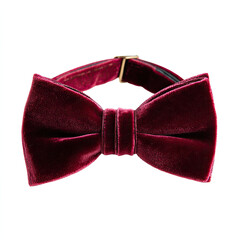 Elegant velvet bow tie in rich burgundy color, perfect for formal events and stylish occasions