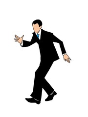 タップダンスをするビジネスパーソン