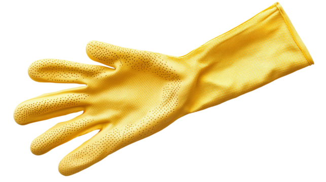 Cleaning glove with rubber grip Transparent background, PNG file