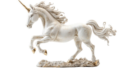 Fototapeta premium Decorative unicorn figure topper, Transparent background, PNG file