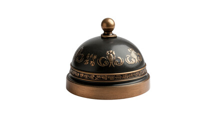 Desk bell for reception, Transparent background, PNG file