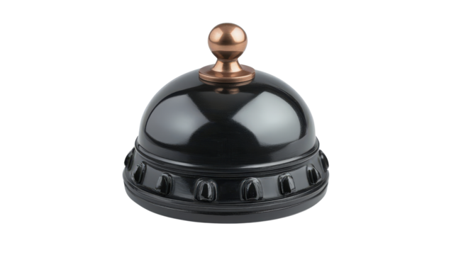 Desk bell for reception, Transparent background, PNG file