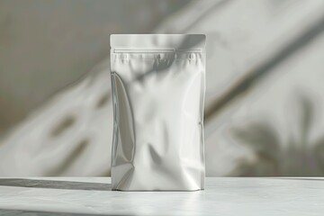 Ultra Hd Visual of Coffee Bag Pouch Mockup Empty Foil for Food