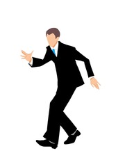 タップダンスをするビジネスパーソン