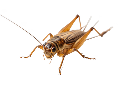 Cricket insect isolated on a transparent background
