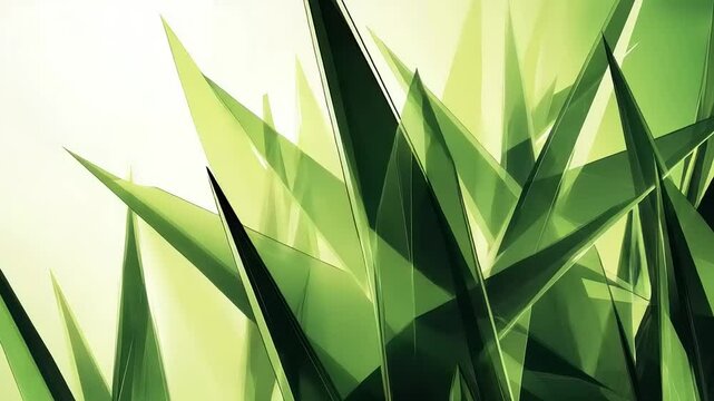 Abstract Green Vector Wave Background Animation