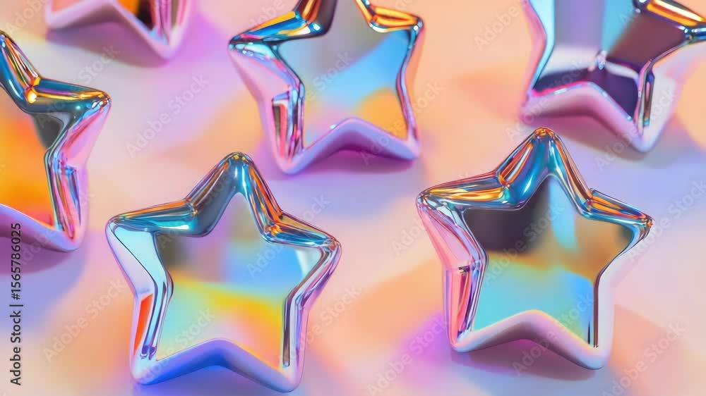 Poster star-shaped glittering objects that add a festive sparkle.