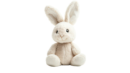 Easter bunny plush toy, Transparent background, PNG file