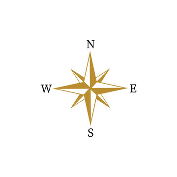 Compass icon vector logo design template illustration