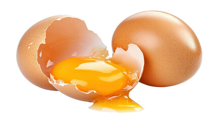 Egg cracked open Transparent background, PNG file
