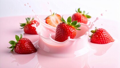 Strawberry Milk Splash: A Delightful Burst of Freshness