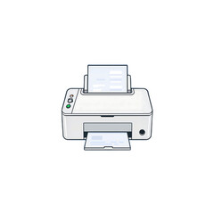 High-Quality Printer Illustration  Perfect for Office Supplies, Technology, and Design Projects