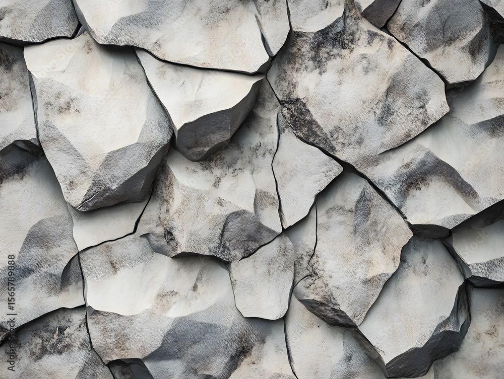 Poster an abstract textured arrangement of meticulously stacked rocks, each a unique form, forming a cohesi